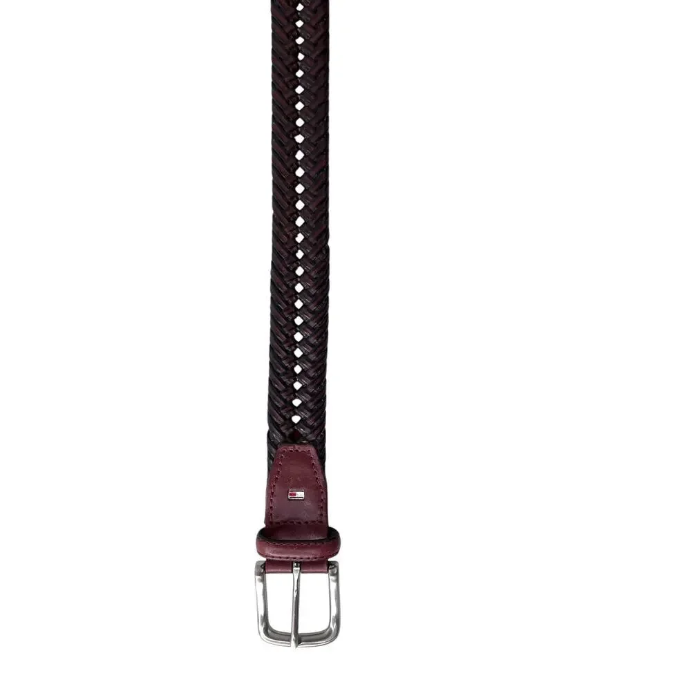 Tommy Hilfiger Braided Belt Faux Leather in Brown Woven Casual Classic Men's 38W